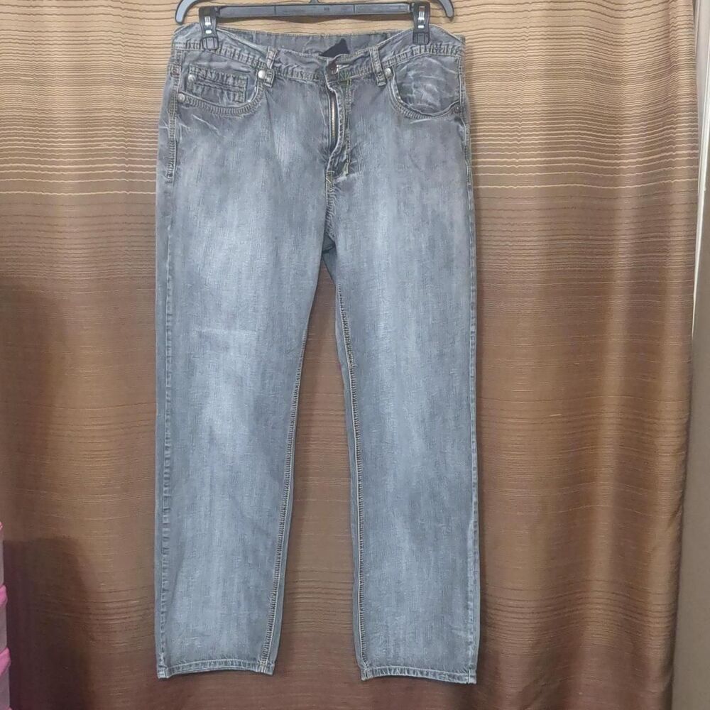 Axel-arigato Men's Grey and Blue Jeans